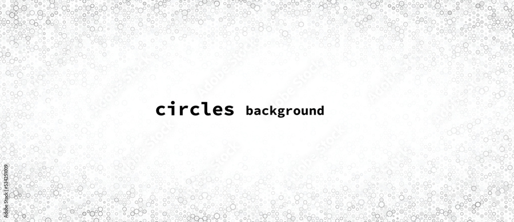 Poster Abstract gray background with circles.
