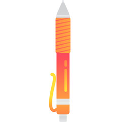 Ballpoint pen icon vector school pencil design