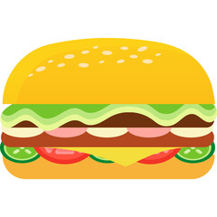 Burger icon hamburger vector cheeseburger at lunch