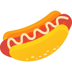 Hotdog icon fastfood menu vector isolated on white