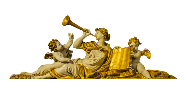 Angel and cherubins isolated sculpture - Powered by Adobe