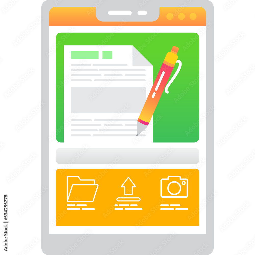 Poster stuff icon edit cloud file information flat vector