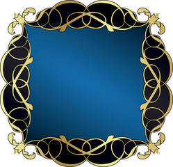 abstract background with frame and border, Oriental vector ornament for decoration of various designs, for brochures and banners. Blue majolica is used as a frame.
