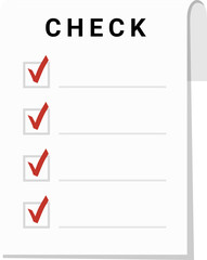 Cartoon isolated object paper document checklist