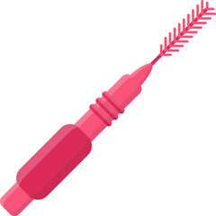 isolated object illustration oral dental care Interdental brush