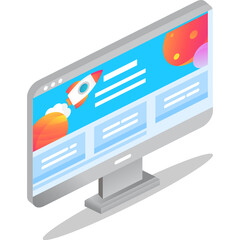 Cloud data storage technology 3d icon vector