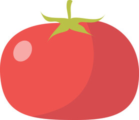 Cartoon illustration isolated object fresh fruit tomato