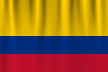 Fototapeta premium Vector flag of Colambia. Colambiaa waving flag background.
