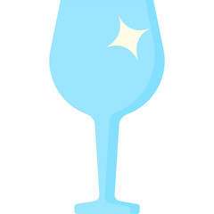 Wineglass vector party cocktail flat icon isolated