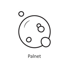 planet Vector outline Icon Design illustration. Space Symbol on White background EPS 10 File