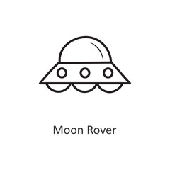 Moon Rover Vector outline Icon Design illustration. Space Symbol on White background EPS 10 File