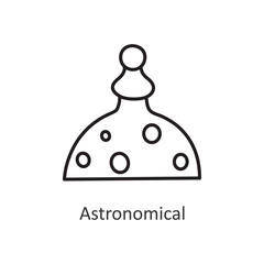Astronomical  Vector outline Icon Design illustration. Space Symbol on White background EPS 10 File