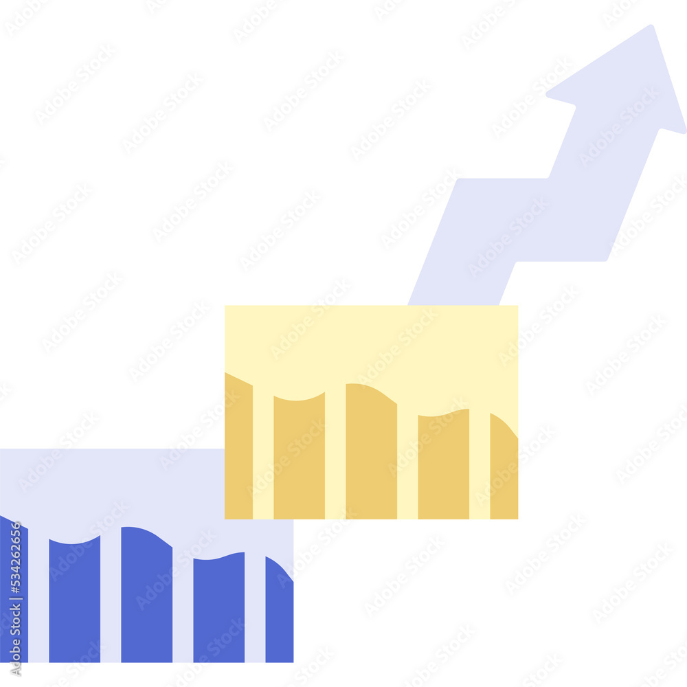 Poster graph chart vector icon isolated on white
