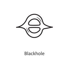 Blackhole Vector outline Icon Design illustration. Space Symbol on White background EPS 10 File
