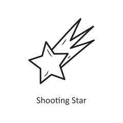 Fototapeta premium Shooting Star Vector outline Icon Design illustration. Space Symbol on White background EPS 10 File
