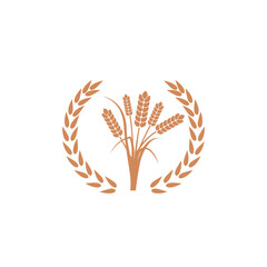 Laurel Wheat icon isolated on a white background