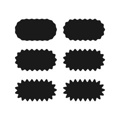 Wavy Edge Rounded Rectangle Icon Set