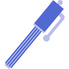 Selfie stick icon flat vector monopod isolated