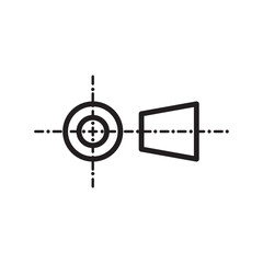 Projection America Icon Vector Illustration