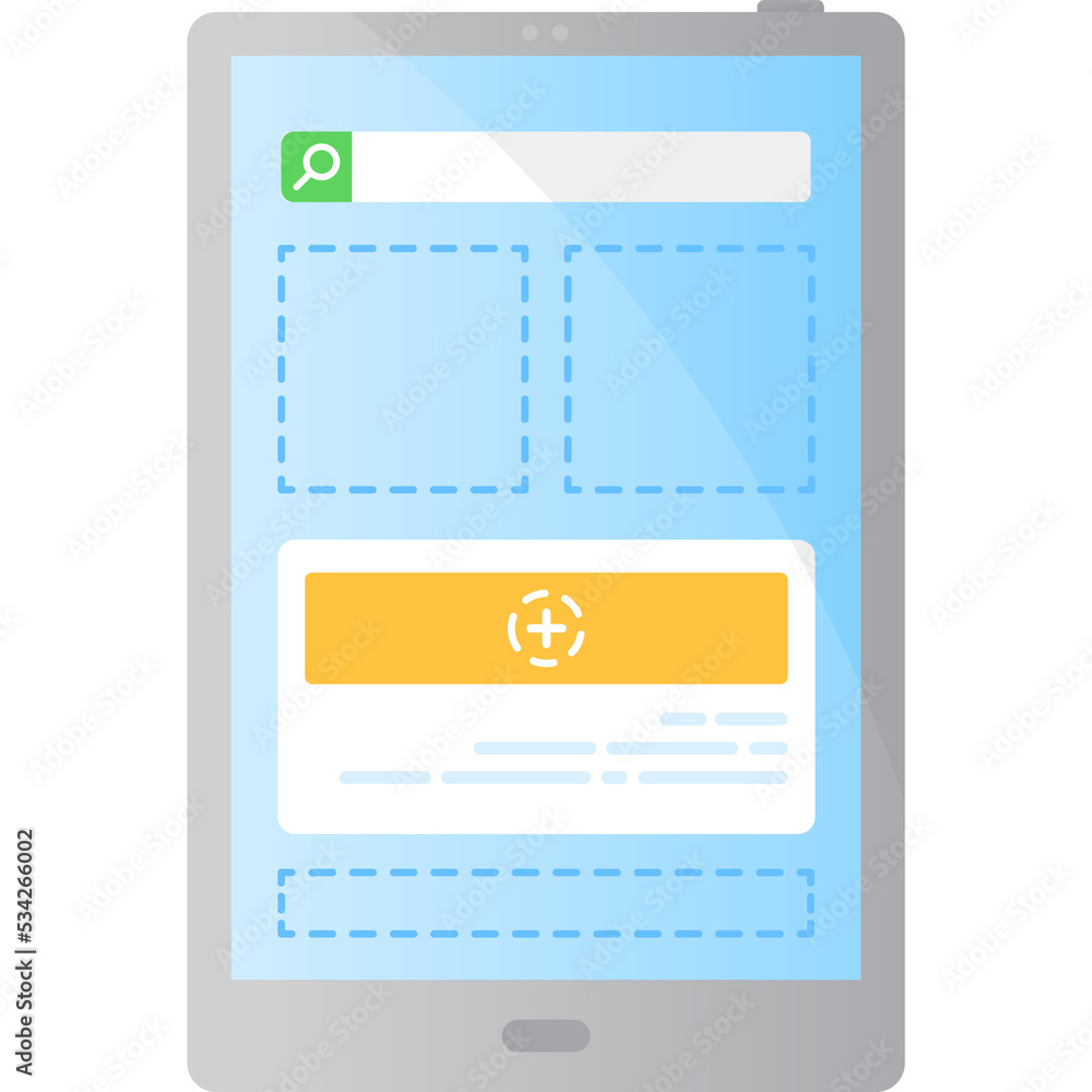 Aufkleber create site software on mobile idea icon vector