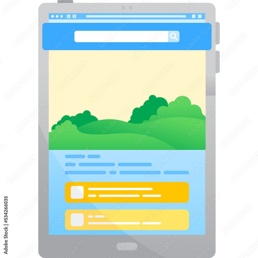 Poster device responsive design creation icon flat vector