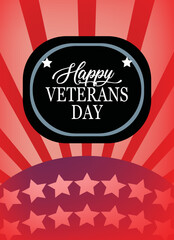 Veterans Day Background. Honoring All Who Served. Vector Illustration.