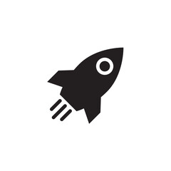 Rocket Launched Icon Vector Logo Template Illustration Design