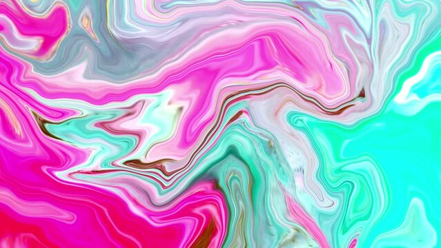3840x2160 25 Fps. Swirls of marble. Liquid marbling. Marble ink Blue Pİnk background. Fluid art. Very Nice Abstract Colorful Design Blue Pİnk Swirl Texture Background Marbling Video. 3D Abstract.