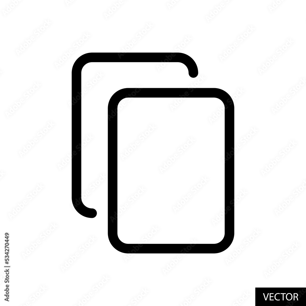 Poster copy or duplicate content icon in line style design for website design, app, ui, isolated on white b