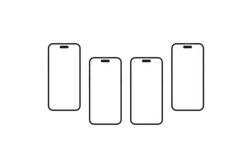 Realistic blank phone illustration. UI UX app presentation. 3D Render.