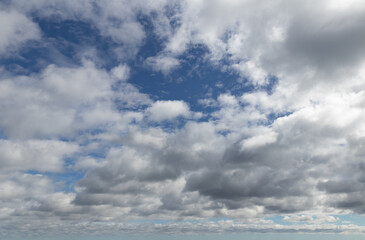 Naklejka na ściany i meble sky replacement fluffy clouds blue sky