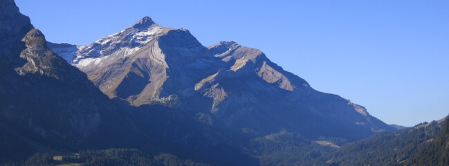 High mountain and travel destination near Gstaad, Switzerland..