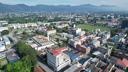 Ipoh, Malaysia - September 24, 2022: The Landmark Buildings and Tourist Attractions of Ipoh
