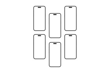 Realistic blank phone illustration. UI UX app presentation. 3D Render.