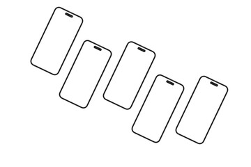 Realistic blank phone illustration. UI UX app presentation. 3D Render.