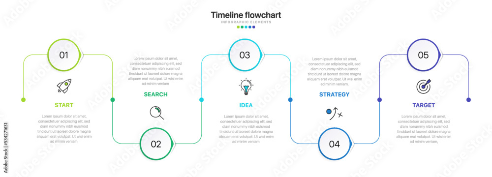 Poster timeline infographic design with 5 options or steps. infographics for business concept. can be used 