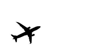 airplane isolated on white - obrazy, fototapety, plakaty