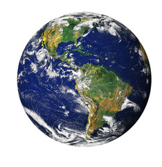 earth globe isolated on white - obrazy, fototapety, plakaty