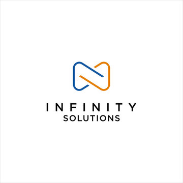 letter  N infinity logo design with monogram vector