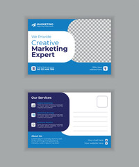 A creative postcard template designed

