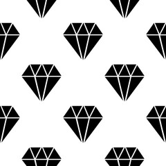 black diamond seamless pattern on white background