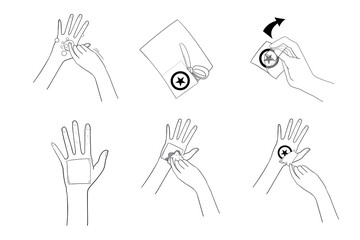 Drawing manual How to tattooing to hand doodle outline