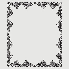 Frame, in the style of an ornament, Vector illustration eps 10, Art.