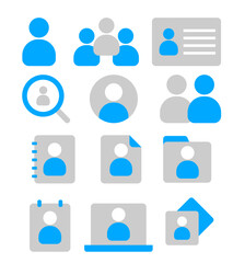 user people icon set