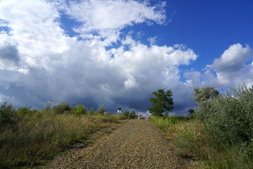 Eine Böschung am Strand des neuen künstlichen Grossräschener Sees in Brandenburg