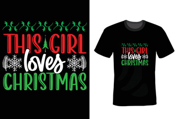 Fototapeta premium Christmas Day T-shirt Design template