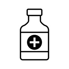 Pill bottle Medications  vector logo illustration