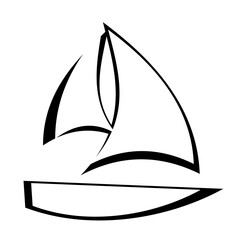 Sailboat Icon Outline