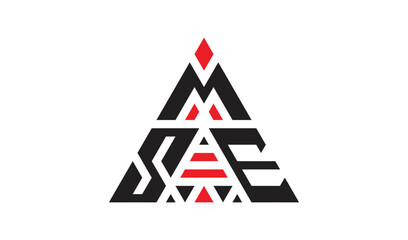 Creative triangle  MSE three letter logo  design