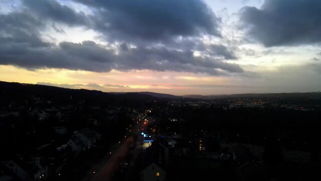 Schwelm Barmer Stra&szlig;e Nach Sonnenuntergang Aufstieg 1